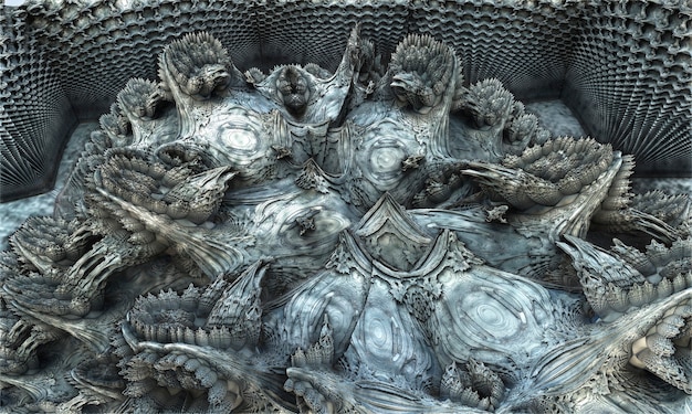 A detailed display of various armor sets in Monster Hunter World, showcasing their unique aesthetics and stat bonuses. Show different materials like metal, bone, and scales.
