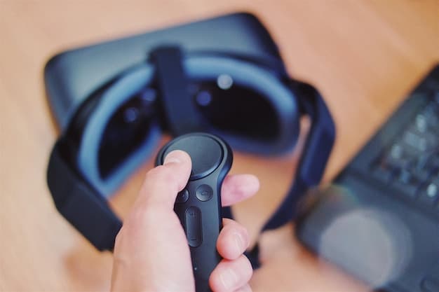 A close-up of a person's hands using the Valve Index controllers, highlighting the individual finger tracking and ergonomic design, set against a blurred background of a VR gaming environment.