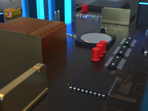 A close-up of a high-end gaming sound card installed on a motherboard, showcasing the various audio ports and components.